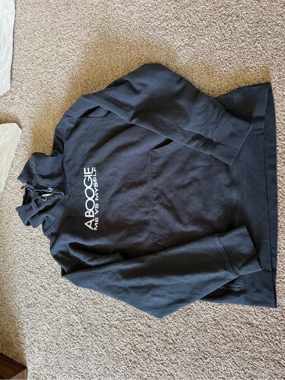 A Boogie Crewneck Hoodie - Black with White Logo